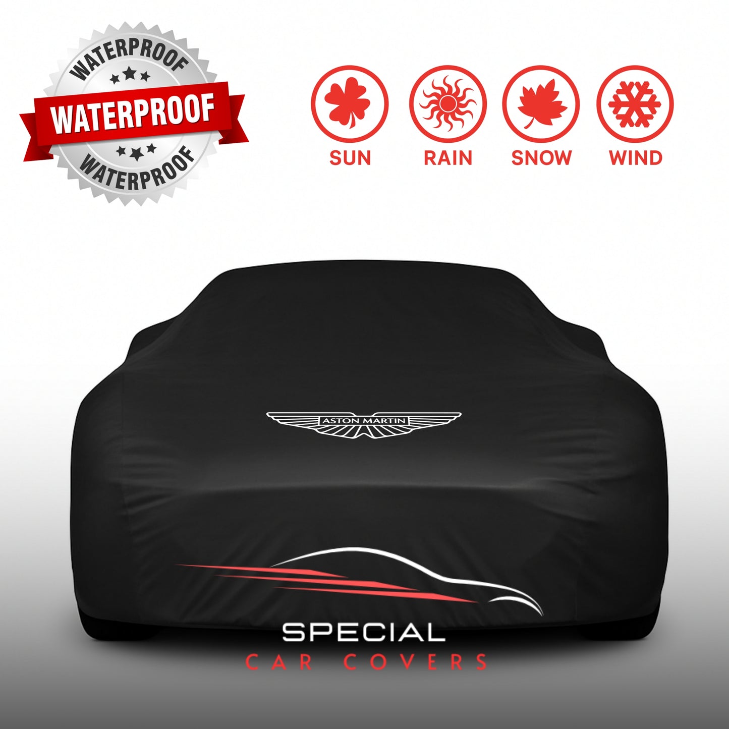 Aston Martin outdoor car cover with logo – waterproof and lightweight