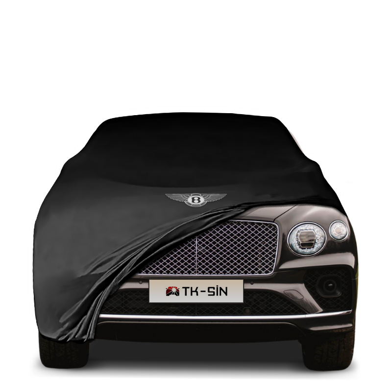 Bentley Bentayga (2016–2020) fitted with a bespoke indoor car cover in a UK garage