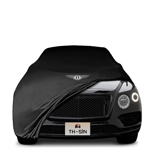 Bentley Bentayga (2020–present) fitted with a bespoke indoor car cover in a UK garage
