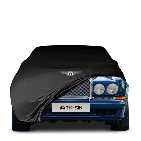 Bentley Continental T (2000–2007) fitted with a bespoke indoor car cover in a UK garage