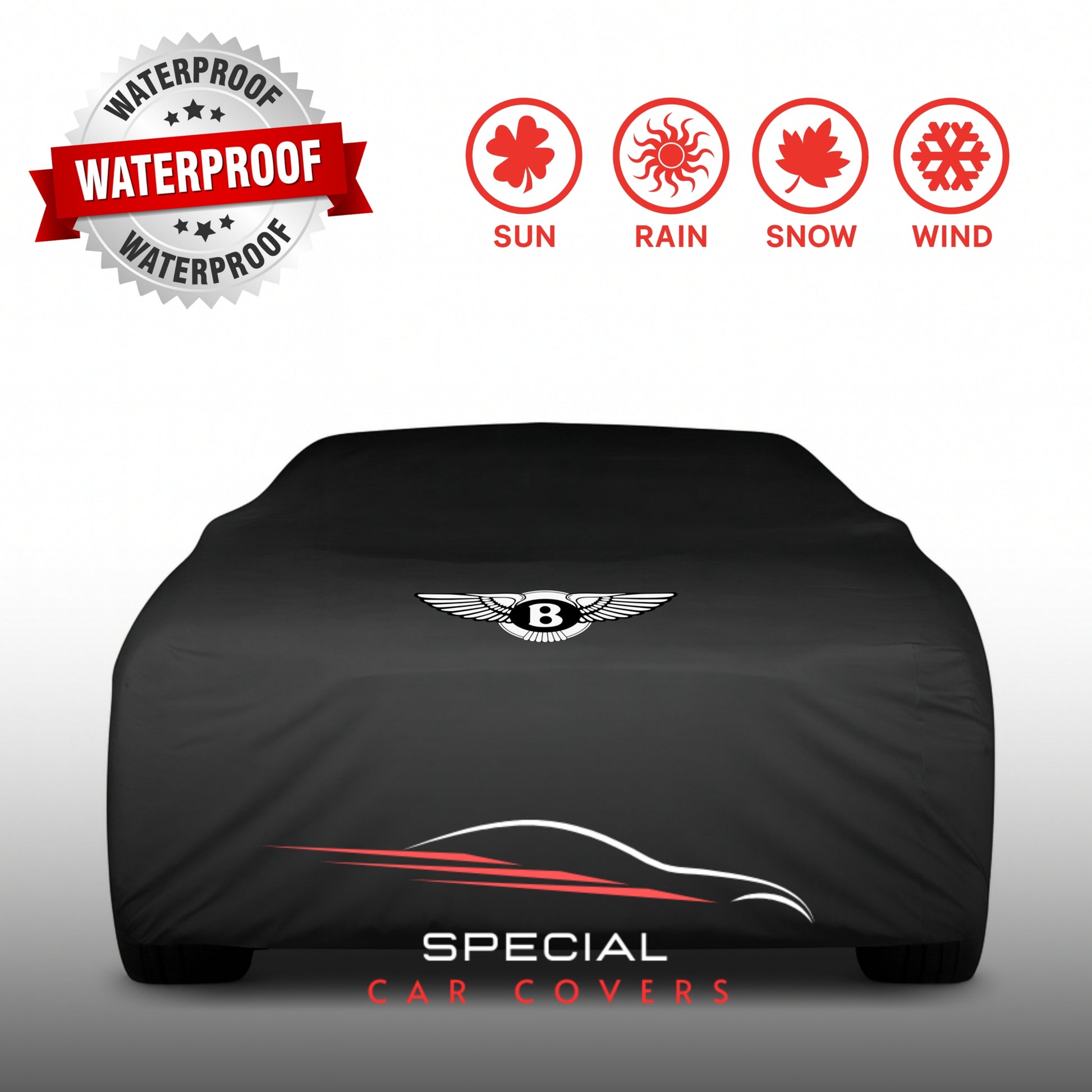 Bentley outdoor car cover with logo – waterproof and lightweight