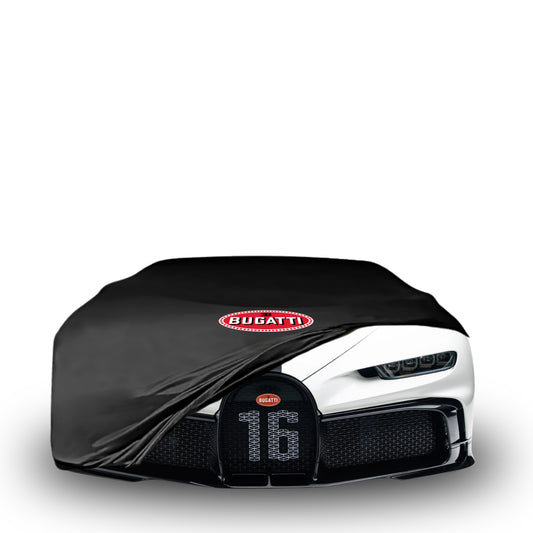 Indoor car cover for Bugatti Chiron Pur Sport (2020–2022) with Bugatti logo