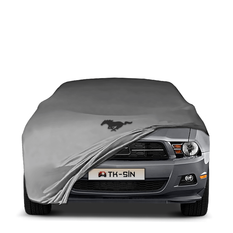 Ford Mustang 5 (2004–2012) fitted with a bespoke indoor car cover in a UK garage
