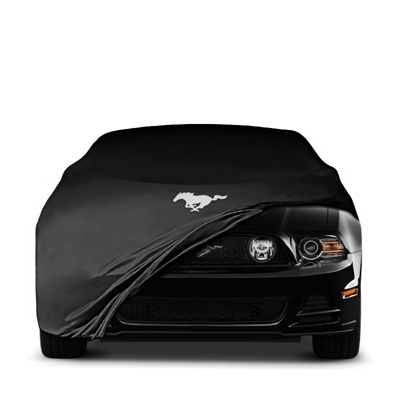 Ford Mustang Convertible 5 (2005–2014) fitted with a bespoke indoor car cover in a UK garage