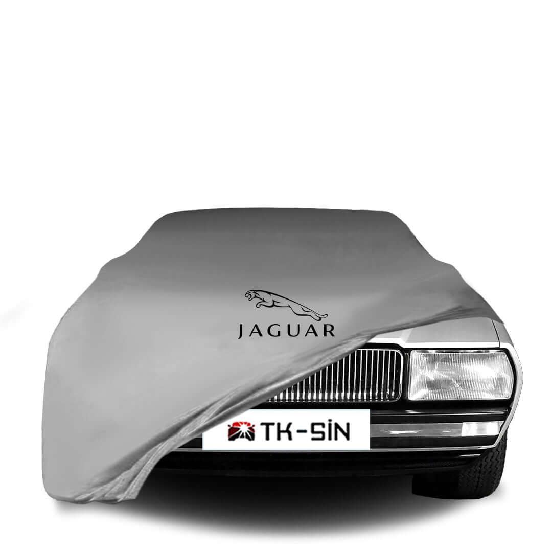 Jaguar XJ40/XJ81 (1986–1994) fitted with a bespoke indoor car cover in a UK garage