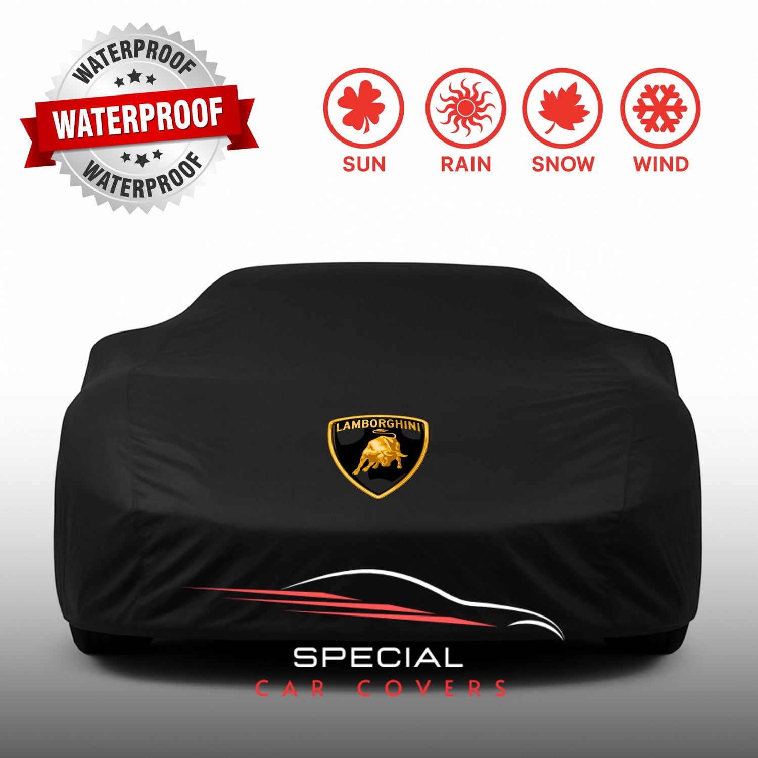 Lamborghini outdoor car cover with logo – waterproof and lightweight