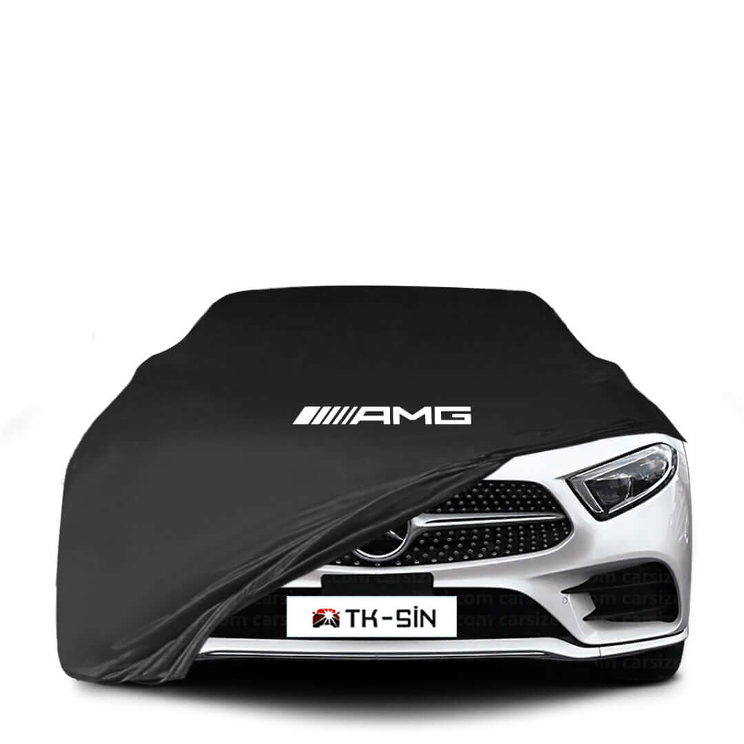 Mercedes-Benz CLS C257 fitted with a bespoke indoor car cover in a UK garage