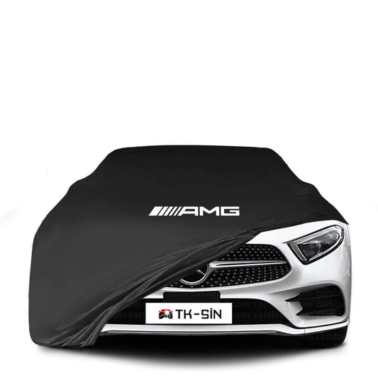 Mercedes-Benz CLS C257 fitted with a bespoke indoor car cover in a UK garage