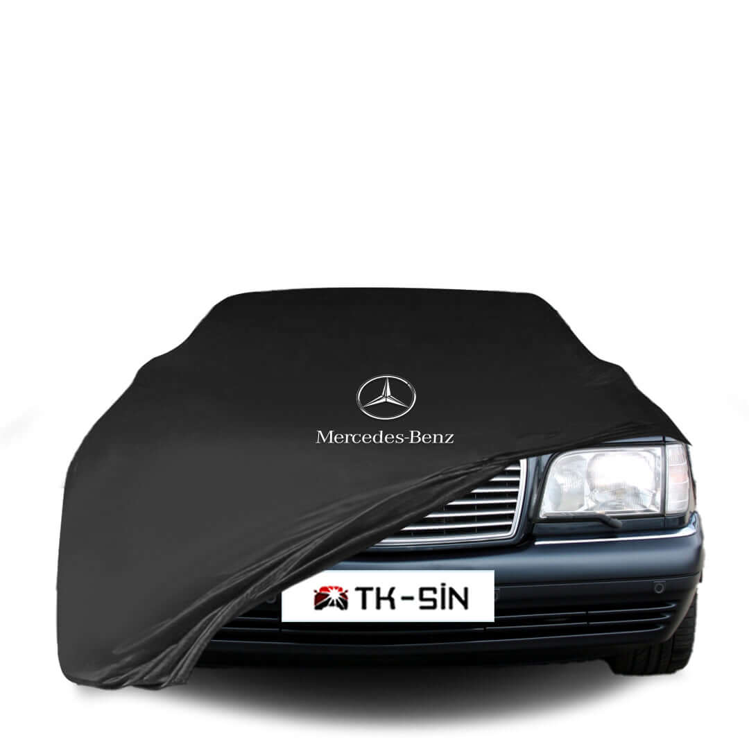 Mercedes-Benz S-Class W140 Short fitted with a bespoke indoor car cover in a UK garage