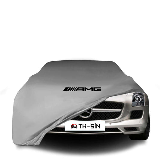 Mercedes-Benz SLS AMG Coupe-Roadster (R197/C197) fitted with a bespoke indoor car cover in a UK garage