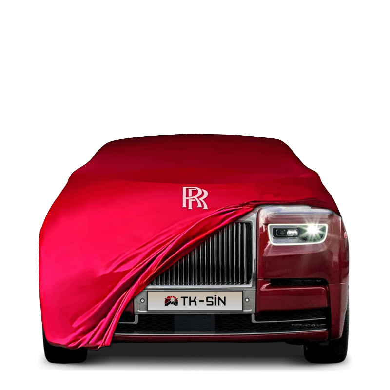 Rolls-Royce Phantom Extended Wheelbase 7 (2003–2016) fitted with a bespoke indoor car cover in a UK garage